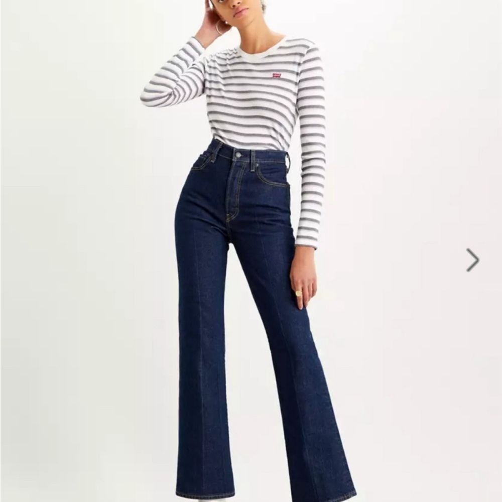 NWT Levi's Ribcage Dark Wash High-Rise Flare Bootcut Jeans